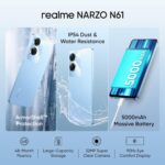 realme NARZO N61 (Voyage Blue,6GB RAM+128GB Storage) 90Hz Eye Comfort Display | IP54 Dust & Water Resistance | 48-Month Fluency | Charger in The Box - Image 3