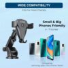 Kratos Grip X1 Car Mobile Holder with One Click Technology and Quick Release Button,360° Rotation,Strong Suction Cup for Windshield & Dashboard Mobile Holder for car Compatible with All Smartphones - Image 8