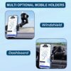 Kratos Grip X1 Car Mobile Holder with One Click Technology and Quick Release Button,360° Rotation,Strong Suction Cup for Windshield & Dashboard Mobile Holder for car Compatible with All Smartphones - Image 4