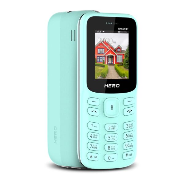 Lava Hero Shakti Dual Sim Keypad Mobile Phone (with Vibration Alert) | 1.8" Display | Super Saving Battery Mode | Stylish Keypad | Sturdy Build | Number Talker | (Mint Green)