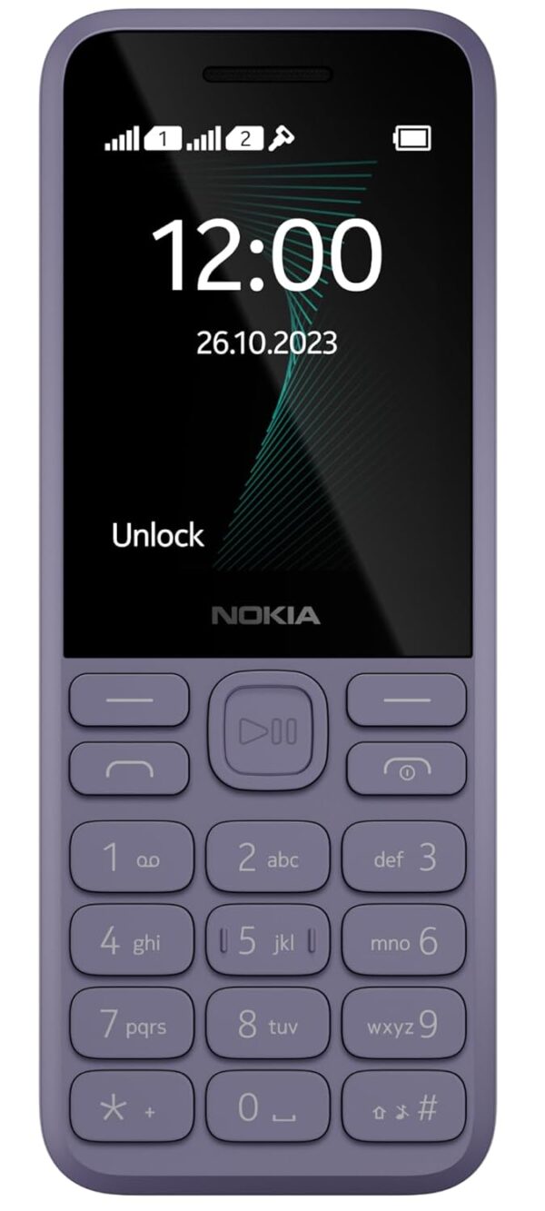 Nokia 130 Music | Built-in Powerful Loud Speaker with Music Player and Wireless FM Radio | Dedicated Music Buttons | Big 2.4 Display | 1 Month Standby Battery Life | Purple