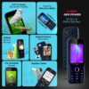 Lava Gem Power Dual Sim Keypad Phone (2.8" Display, Camera & Flash) | 2575mAh Smart AI Powerful Battery | Wireless FM & Recording | 7-Language Support| Stereo Speakers | Call Recording (Blue Chrome) - Image 2
