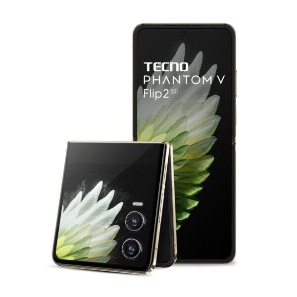 TECNO Phantom V Flip 2 (Travertine Green, 8GB+256GB) |Strongest Flip Ever | 4720mAh with 70W Charger | Advance AI Features | 50MP OIS+50MP Camera | 6.9" 120Hz AMOLED Main & 3.64" AMOLED Cover Screen