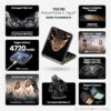 TECNO Phantom V Flip 2 (Moondust Grey, 8GB+256GB) | Strongest Flip Ever | 4720mAh with 70W Charger | Advance AI Features | 50MP OIS+50MP Camera | 6.9" 120Hz AMOLED Main & 3.64" AMOLED Cover Screen - Image 3