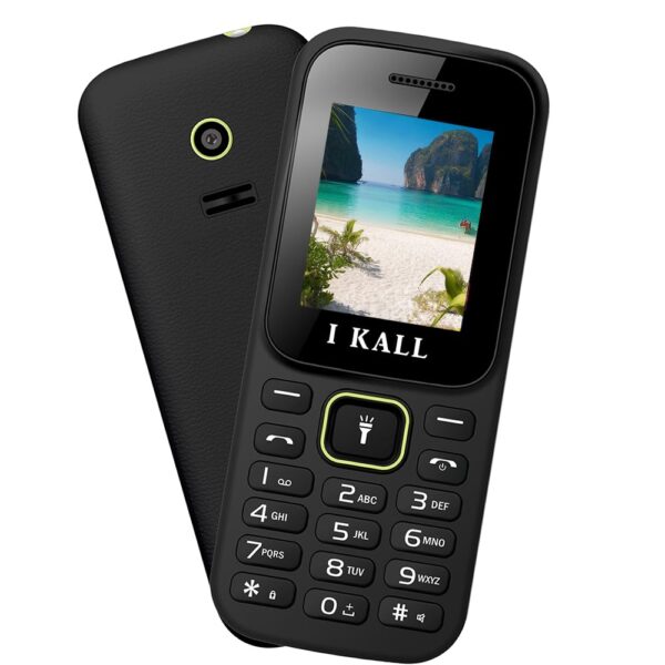 IKALL K130 – Mulimedia Keypad Mobile Phone 1.8” Display with Dual SIM Support, 1000mAh Battery, King Talk Function, FM Radio, and Expandable Memory for Music & More (Raven Black)